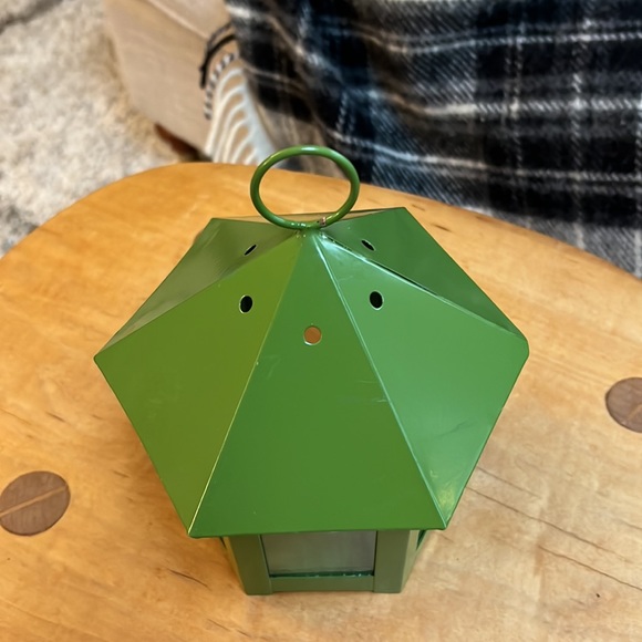 Crate and Barrel green tea light lantern - Picture 3 of 5